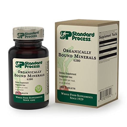 Standard Process - Organically Bound Minerals - Promotes Healthy Connective Tissues and Cellular Energy Production, Healthy Enzyme Function, Gluten Free and Vegetarian - 180 Tablets