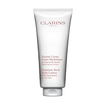 Clarins Moisture-Rich Body Lotion | Intensely Hydrates | Nourishes, Softens and Smoothes | Non-Greasy and Fast Absorbing | 88% Natural Ingredients | Body Cream With Shea Butter | For Dry Skin Types