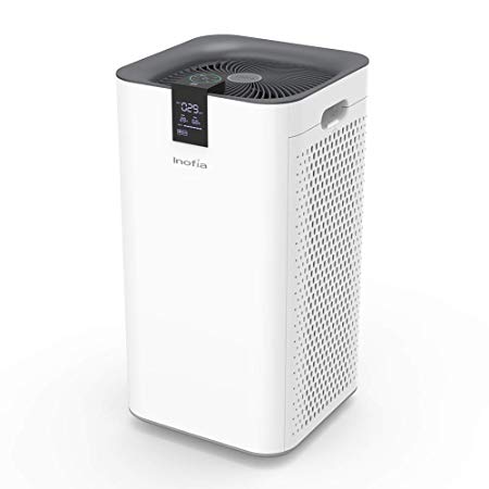 Inofia Air Purifier with True HEPA Air Filter Allergen Remover, Air Cleaner for Large Room, Allergies, Dust, Smoke, Pets, Smokers, Odor Eliminator, Home Air Quality Monitor, 1056 Sq. Ft