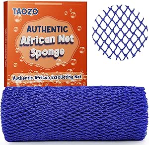 African Net Sponge Authentic African Exfoliating Net Sponge Long Net Bath Sponge Rag African Wash Net Shower Body Scrubber