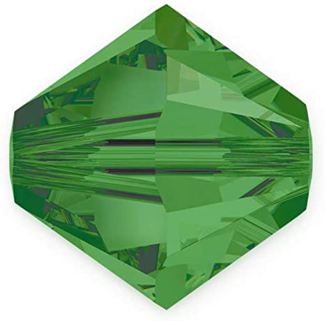 100pcs Adabele Austrian 3mm (0.12 Inch) Small Bicone Crystal Beads Fern Green Compatible with Swarovski Crystals Preciosa 5301/5328 SSB315