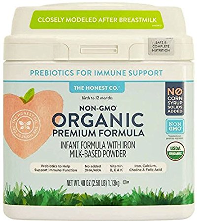 The Honest Co. Organic Non-GMO Premium Infant Formula with Iron, 40 Ounce