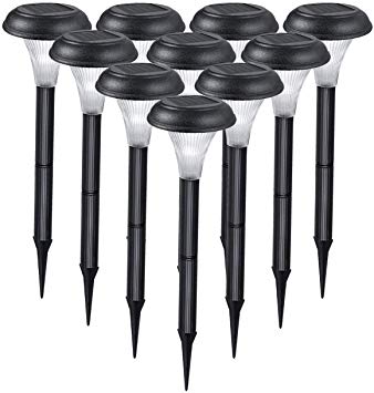 GardenBliss 10 Pack of Outdoor Solar Garden Lights for Your Yard Path Lawn and Landscape Lighting