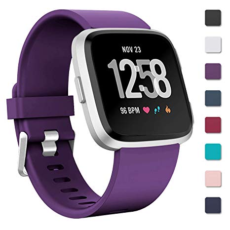 Zekapu Strap For Fitbit Versa/Fitbit Versa Lite, Replacement Bands Silicone Sport Accessory Wristband for Fitbit Versa/Fitbit Versa Lite Small Large, 12 Colours
