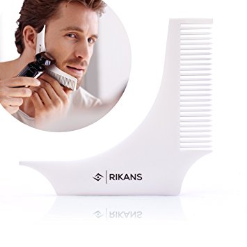 Beard comb styling and shaping tool template , perfect lines and symmetry for Neckline and goatee beard , Curve Step Straight cut , lightweight , convenient to use