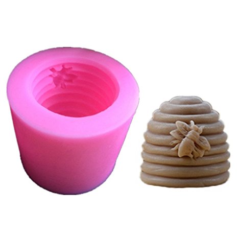 Gooday Cute 3D Bee Silicone Mold Handmade Soaps Bee Wax Candles Resin Mold