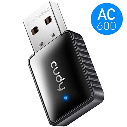 Cudy Dual Band USB WiFi Adapter AC600 Wireless USB Adapter 5GHz / 2.4GHz USB Adapters, Soft AP Mode, Compatible with Windows XP/7/8/8.1/10, Mac OS etc.