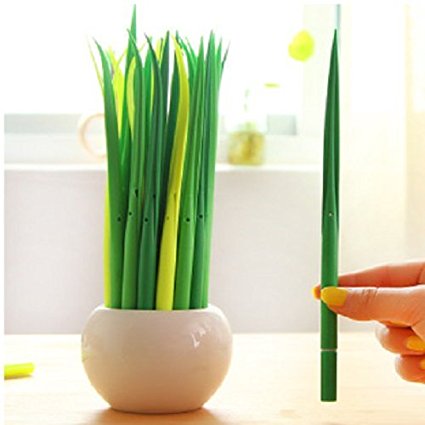 UDTEE 24Pcs Beautiful/Cute/Fashion Long Grass/Blade/Leaf Shaped Rollerball Pens