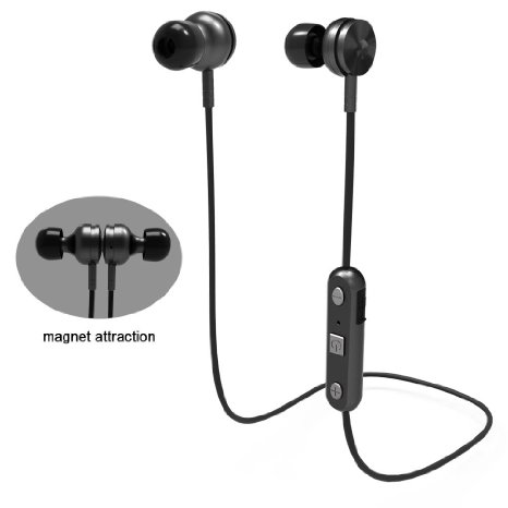E-Mihi M8 Bluetooth Headphones Wireless In-Ear Sport Earbubs with Magnetic Attraction