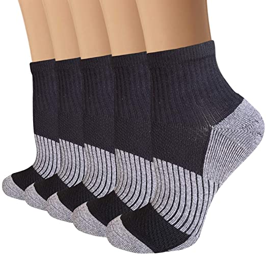 Copper Compression Running Socks For Men & Women-5/10 Pairs-Fit for Athletic,Travel& Medical
