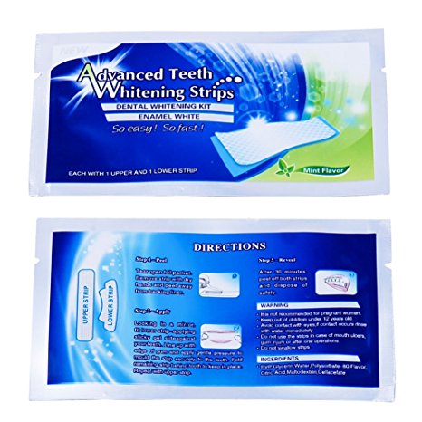 Teeth Whitening Strips Professional 3D Whitening Shine Teeth Advanced Double Elastic Gel Cleaning WhiteStrips for Teeth Care28 Counts (14 Upper and 14 Lower Strips), Mint Flavor