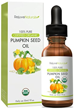 Organic Pumpkin Seed Oil, 1 oz. ~ Certified by USDA & ECOCERT ~ Cold Pressed, Natural Moisturizer, Supports Healthy Skin and Hair Growth ~ With Omega 3 & 6 Fatty Acids and Vitamins A, B, D, & E