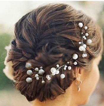 Aukmla Bridal Wedding Hair Pins for Women and Girls (Pack of 5)
