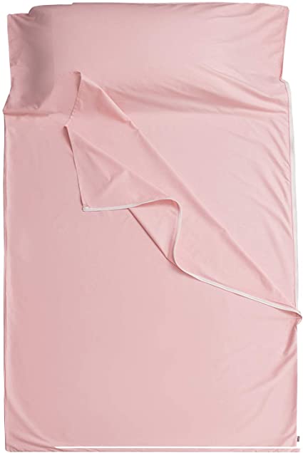 Cozysilk Sleeping Bag Liner - 100% Cotton Sleep Sacks Adults - Camping Sheets Hotel Travel Sheets with Full Length Tearaway Zipper