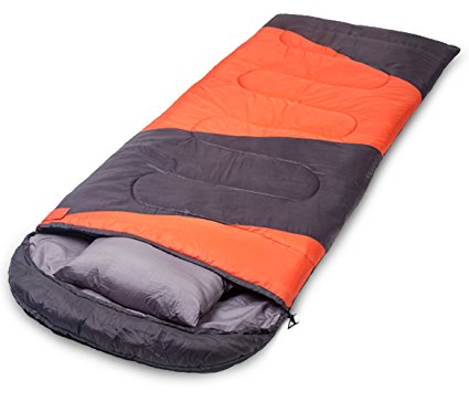 X-CHENG Sleeping Bag - ECO Friendly Materials - Waterproof & Machine Washable - 40℉ Available - Perfect for Camping, Hiking - Color Blocking - Comes with Complimentary Gift
