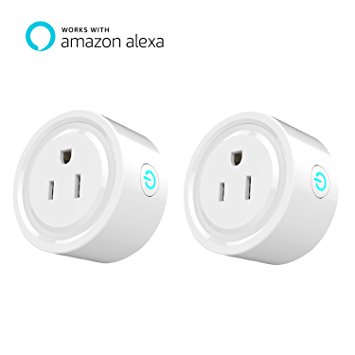 Smart Plug 2 Pack TanTan Wi-Fi Enabled Mini Smart Switch Works with Amazon Alexa, No Hub Required, Remote Control your Devices from Anywhere, ETL Listed for Android, IOS and Other with Timing Function