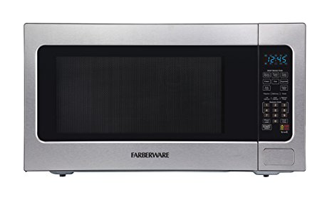 Farberware Professional FMO22ABTBKA 2.2 Cubic Foot 1200 Watt Microwave Oven with Smart Sensor Cooking, Stainless Steel