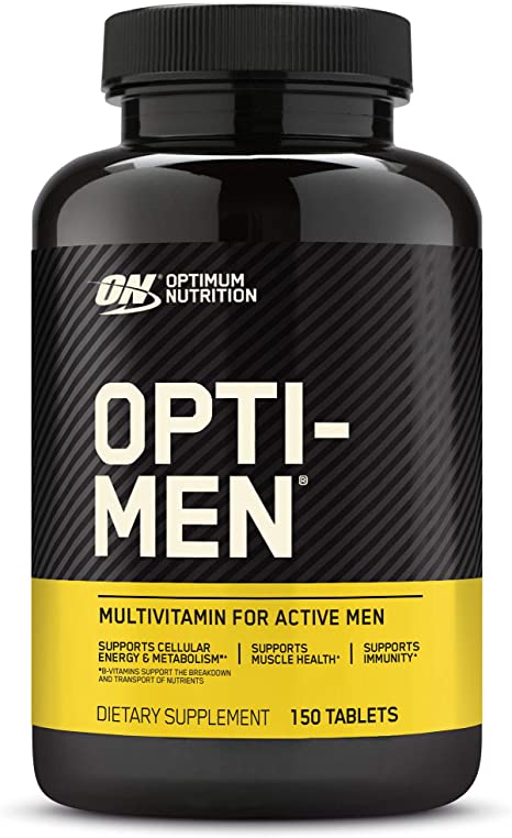 Optimum Nutrition Opti-Men, Vitamin C, Zinc and Vitamin D, E, B12 for Immune Support Mens Daily Multivitamin Supplement, 150 Count (Packaging May Vary) (1077172)