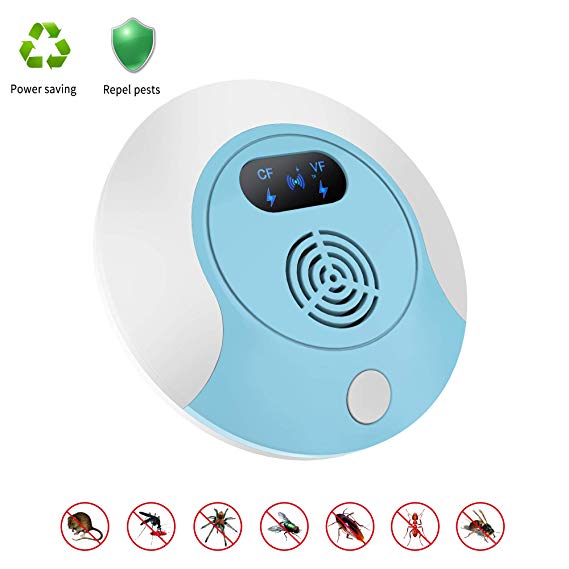 Weluck Ant Spider Traps Indoor Repellent-Pest Repellent Ultrasonic Pest Control Mouse Plug in Ultrasonic Pest Repeller Indoor Electronic Control Rodent Mosquito,Insect,Roach,Spider,Ant,Rat and Flea