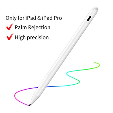 Stylus Pen for iPad, Kimwood Palm Rejection Pencil for Apple iPad, iPad Pro, iPad Air, High Precise 2nd Gen Active Digital Pen Special Designed for 2018 & 2019 Apple iPad