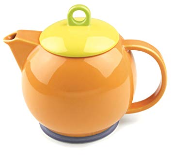 Omniware 1108645 Hemisphere Teapot, 32 oz, Orange/Yellow