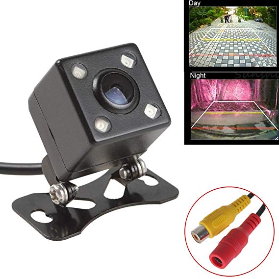 podofo Car Backup Camera IR Night Vision 170 Degree Waterproof Mini Reverse Parking Camera