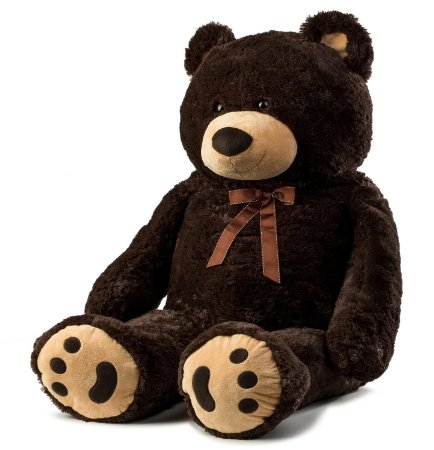 Jumbo Teddy Bear, 5 Feet Tall, Dark Brown
