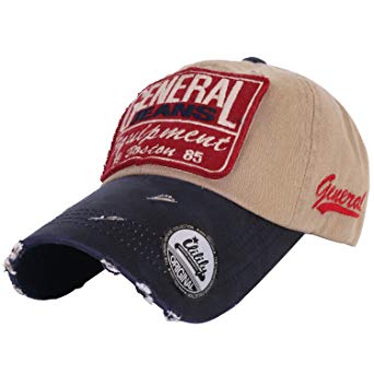 ililily Vintage Distressed Fashion Design Text Baseball Cap Trucker Hat Snapback