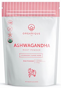The Organique Co. Raw Organic Ashwagandha Root Powder, Relax and Rejuvenate With This Indian Superfood, Vegan, Gluten Free, Non-GMO - (10 oz)