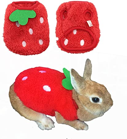 ANIAC Pet Costume Cute Rabbit Clothes Soft Bunny Vest Cozy T-Shirt for Kitten Ferret Chihuahua Puppy and Small Animals