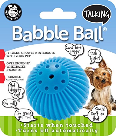 Pet Qwerks Babble Ball, Small, Blue