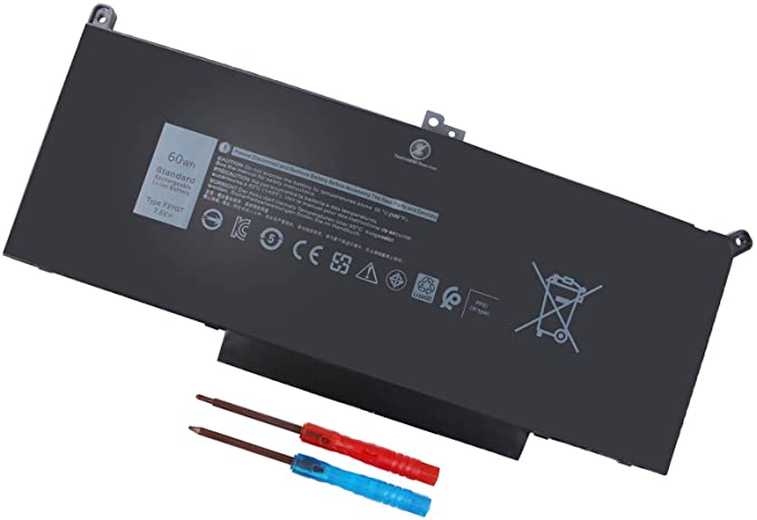 F3YGT Laptop Battery for Dell Latitude 12 7000 7280 7290 13 7000 7380 7390 14 7000 7480 7490 Series P29S002 P73G002 DM3WC 0DM3WC 2X39G KG7VF 451-BBYE 453-BBCF 60WH