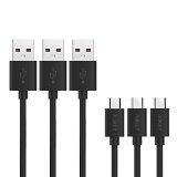 Micro USB Cable Aukey 3-Pack 39ft Premium Micro USB Cable High Speed USB 20 A Male to Micro B Sync and Charging Cables for Samsung HTC and more Android Devices CB-D10 Black