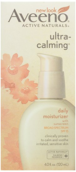 Aveeno Ultra-Calming Daily Moisturizer For Sensitive Skin With Broad Spectrum Spf 15, 4 fl. oz.