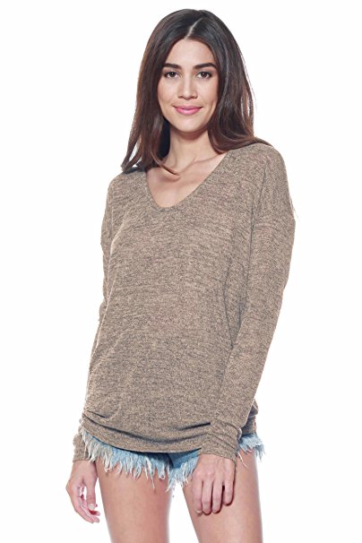 A D Womens Thin Dolman Sleeve Knit Pullover Sweater Top (S-XL)