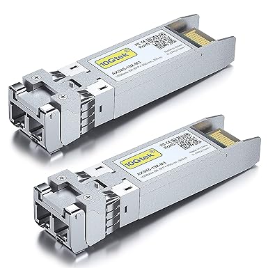 10GBase-SR SFP  Transceiver 10G 850nm MMF up to 300 Meters Compatible with Cisco SFP-10G-SR Meraki MA-SFP-10GB-SR Ubiquiti unifi UF-MM-10G Mikrotik and More Pack of 2