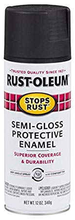 Rust-Oleum 7798830 Stops Rust Spray Paint, 12-Ounce, Semi Gloss Black