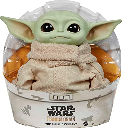 Star Wars - Figurine Peluche Star Wars l'enfant - Série Le Mandalorien - Corps Mou à Câliner - Objet Collector - 28 cm - Cadeau pour Les Fans de Yoda, GWD85