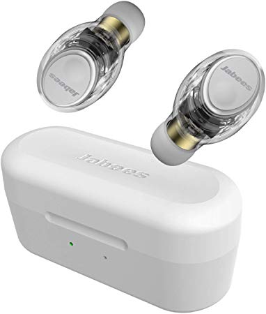 True Wireless Earbuds, Jabees Firefly Pro Sweatproof IPX5 Sport Earphones w/Intelligent Power Switch System,18 Hours Music,Qi-Enabled Wireless Charging,Transparency Mode Compatible w/iPhone 11