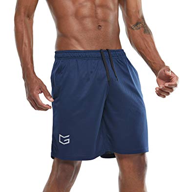 G Gradual Men's 7" Workout Running Shorts Quick Dry Lightweight Gym Shorts with Zip Pockets