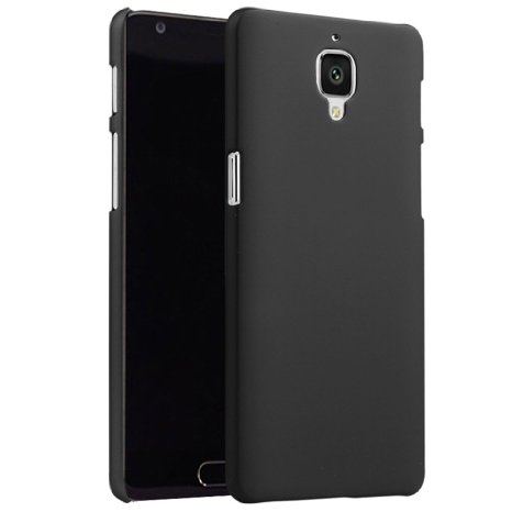 OnePlus 3 Case, OnePlus Three Case, MicroP(TM) Super Frosted Shield Hard Case Cover Compatible OnePlus 3 -Retail Packaging (Black Hard Case P)