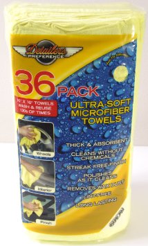 Eurow Microfiber Premium 16in x 16in 350 GSM Cleaning Towels 36-Pack