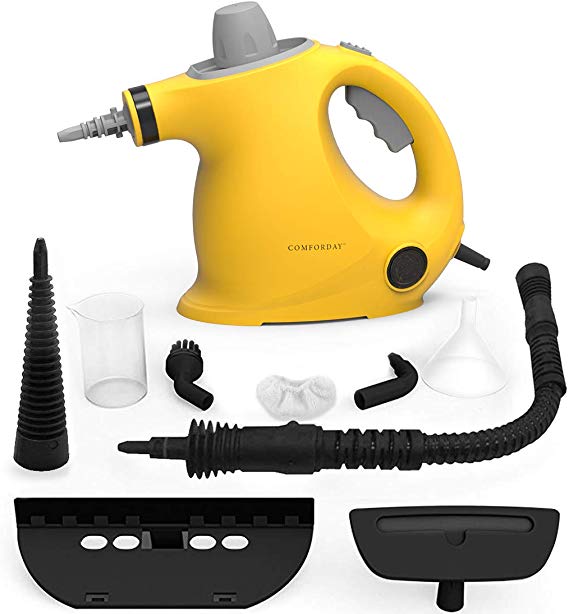 Comforday Steam Cleaner- Multi Purpose Cleaners Carpet High Pressure Chemical Free Steamer with 9-Piece Accessories, Perfect for Stain Removal, Curtains, Car Seats,Floor,Window Cleaning.
