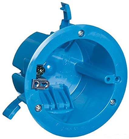 Carlon B618R-UPC Ceiling Fan Box, New Work, 4-1/4-Inch Diameter by 2-5/8-Inch Depth, Blue