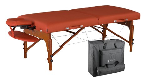 Master Massage 31" Santana LX Portable Massage Table Package, Memory Foam Reiki Mountain Red