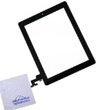 Group Vertical Black Touch Screen Display Glass Digitizer Complete Assembly  Home Button Menu Replacement for Apple iPad 2 2nd Gen