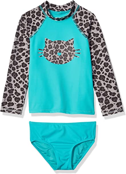 Amazon Brand - Spotted Zebra Girls Tankini Rashguard Swimsuit Sets