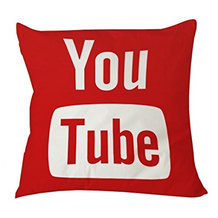 Youtube Icon Social Media Pillow Case (20x20 one side)