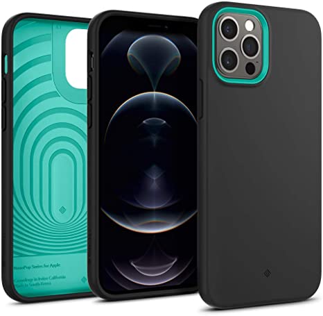 Caseology Nano Pop Compatible with iPhone 12 Pro Case Compatible with iPhone 12 Case (2020) - Prune Charcoal