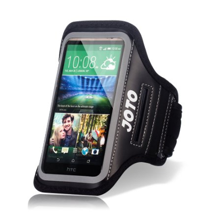 HTC One M9 Armband, JOTO Sport Armband Case for HTC M9 (2015), with Key Holder, Credit Card / Money Holder, Sweat Proof, best for Gym, Sports Fitness, Running , Exercise , Workout